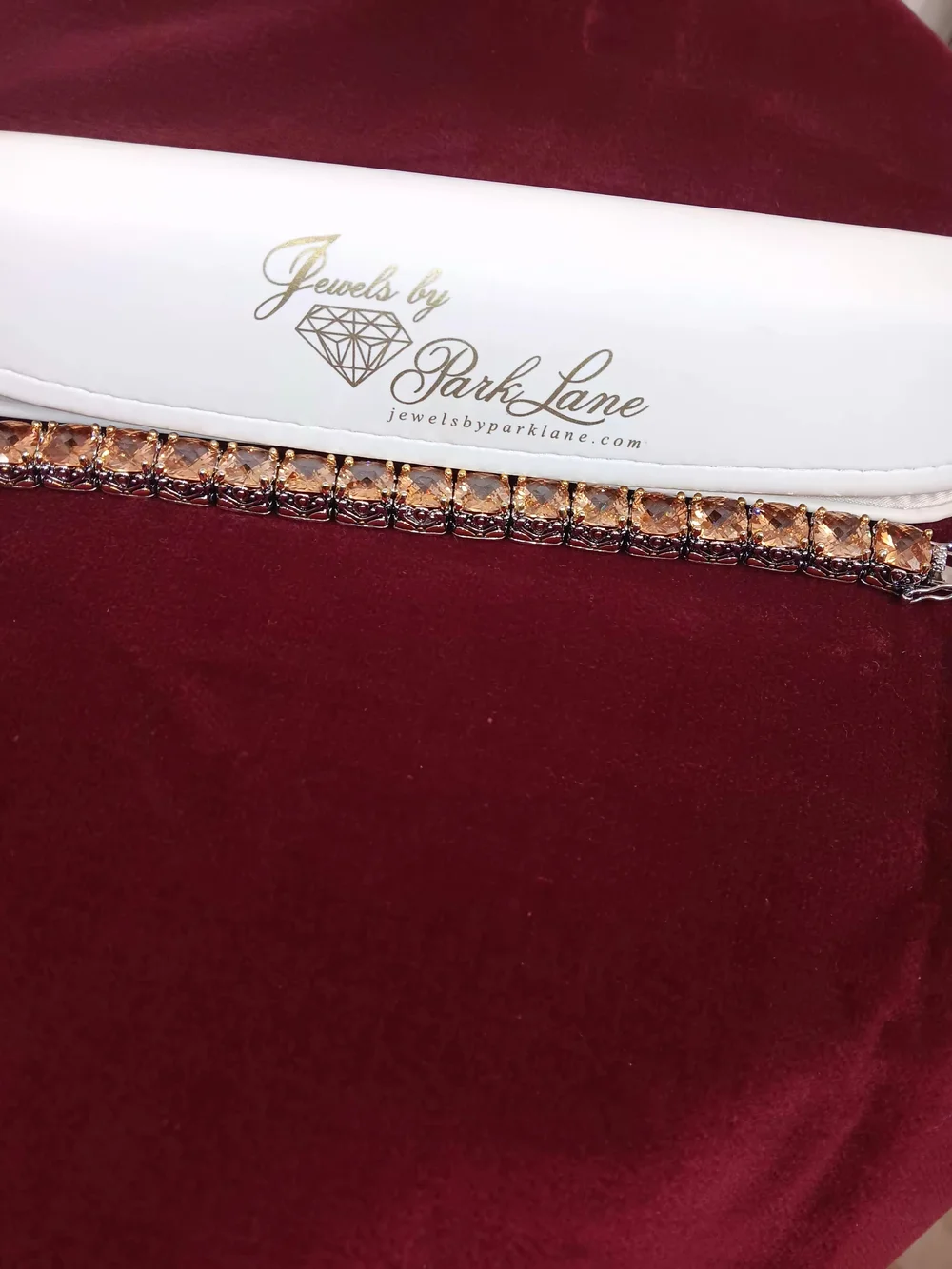 Vintahe Park Lane Champagne   Rose Gold-Tone Crystal Bracelet - Picture 3 of 6